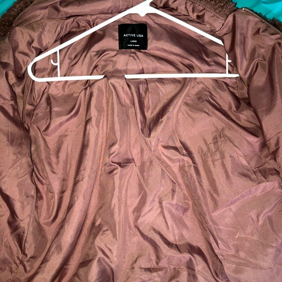 Shearling Zip Up Jacket - Picture 3 of 4